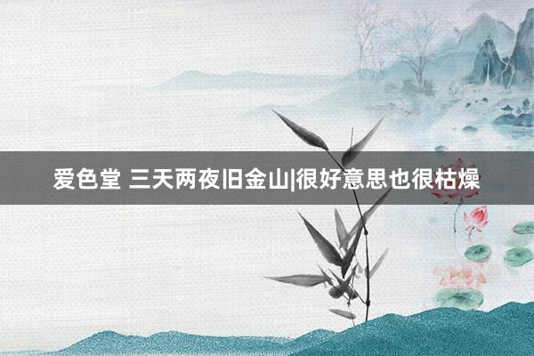 爱色堂 三天两夜旧金山|很好意思也很枯燥