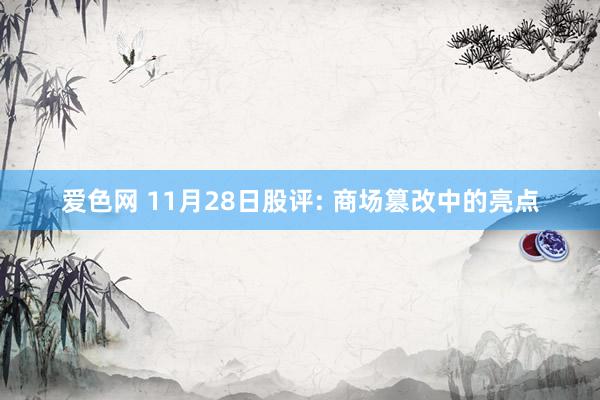 爱色网 11月28日股评: 商场篡改中的亮点