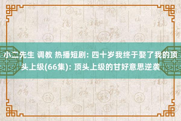 小二先生 调教 热播短剧: 四十岁我终于娶了我的顶头上级(66集): 顶头上级的甘好意思逆袭